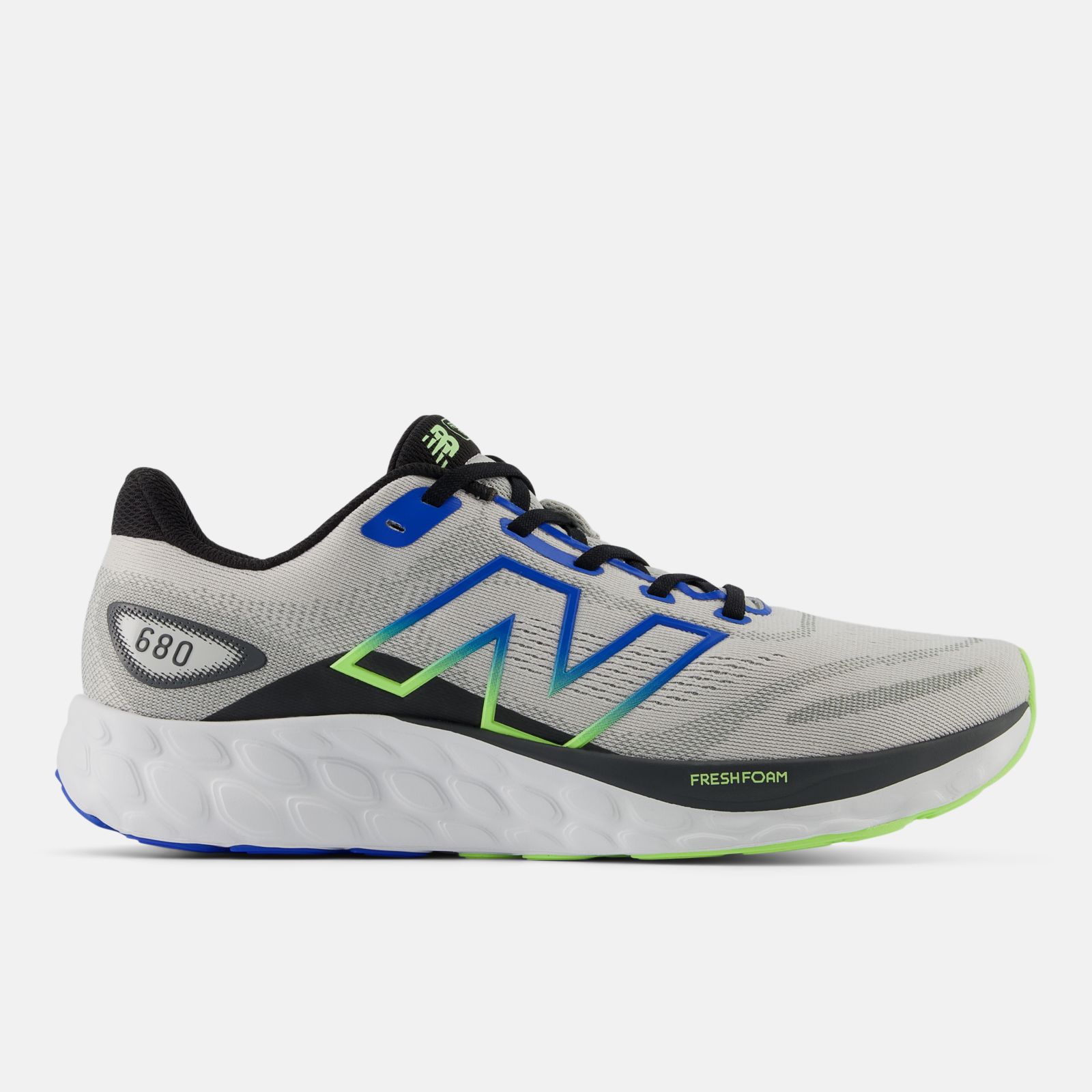 New Balance Fresh Foam 680 v8, Grey matter/Blue oasis, swatch