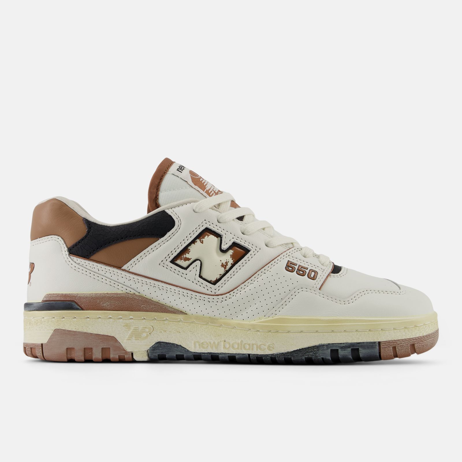 New Balance 550, Sea Salt/Brown/Black, swatch