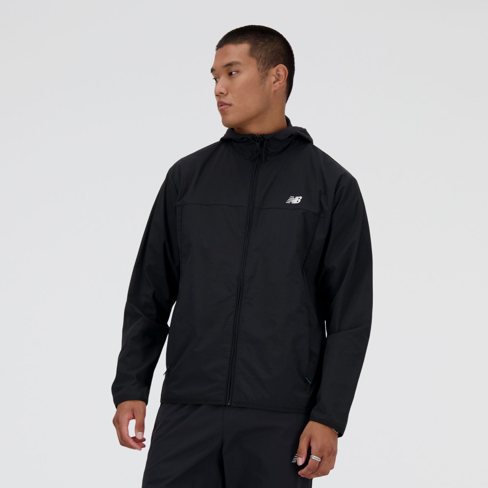 New Balance Campera Athletics Woven Jacket MJ41506, Black, swatch