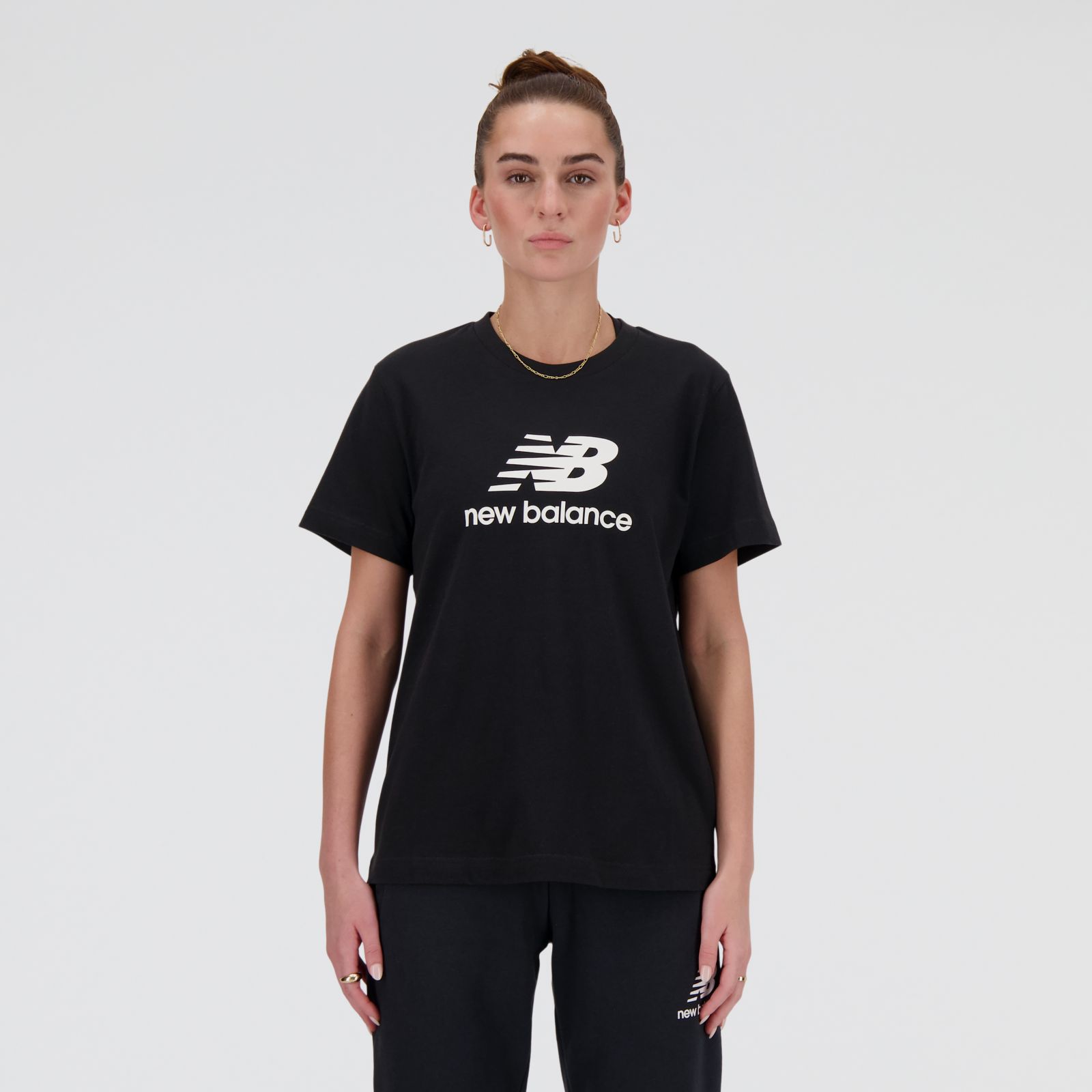 New Balance Sport Essentials Jersey Logo WTA41502, Black, swatch